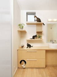 японский дом для кошек